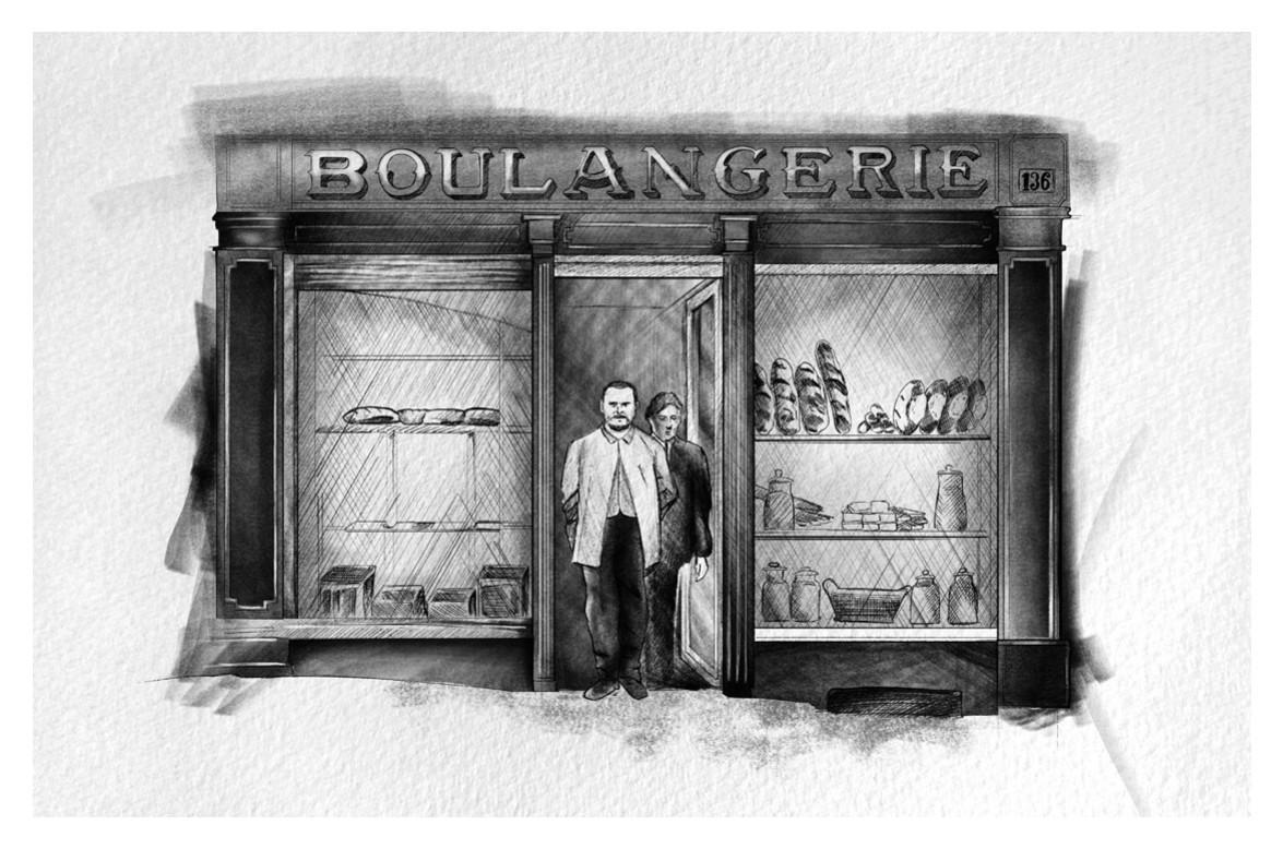Interior illustration from Little Treatise on (good) Bread by Martine Agrech