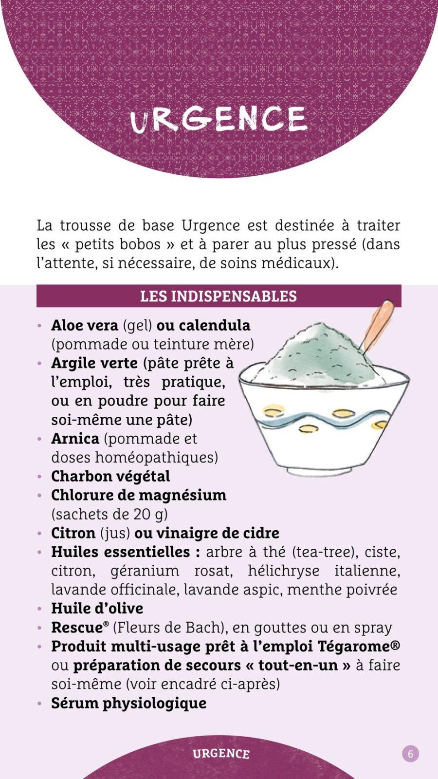 Inside illustration from Natural care kits by Christine Cieur