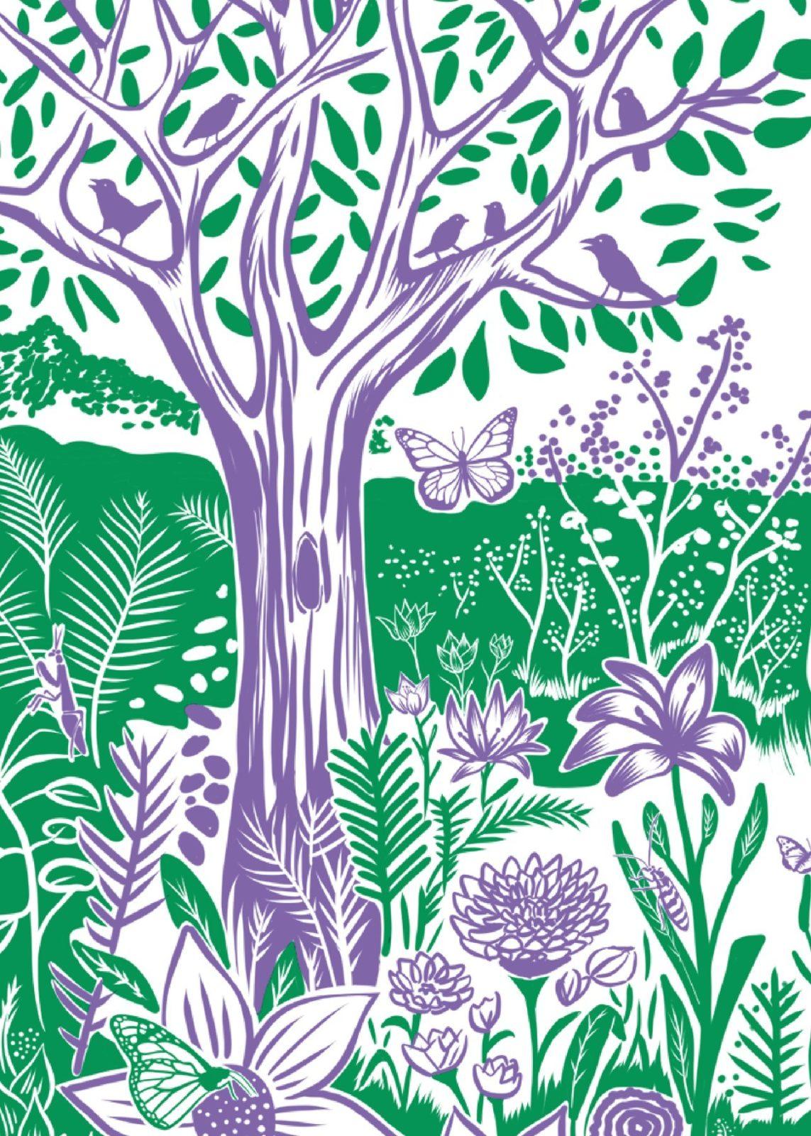 Inside illustration from Reconnecting with the living world by Aymeric Lazarin