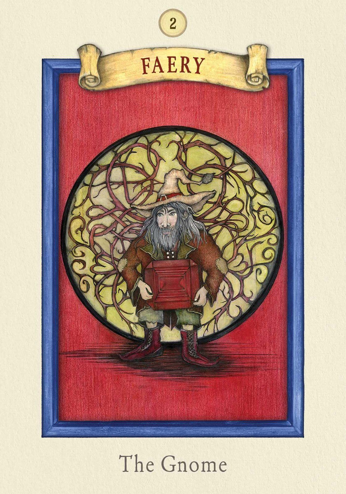 Inside illustration from The Fair Folk Oracle by Ayn Cates Sullivan, Belle Crow duCray