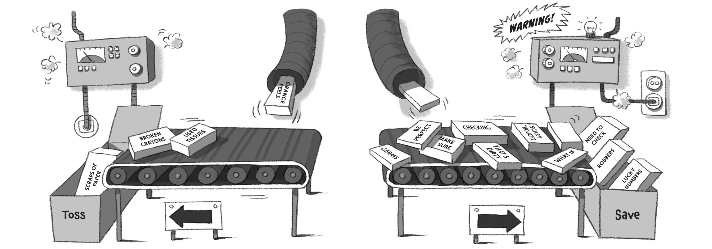 What to Do When Your Brain Gets Stuck - 2nd Edition (Dawn Huebner), interior illustration 2
