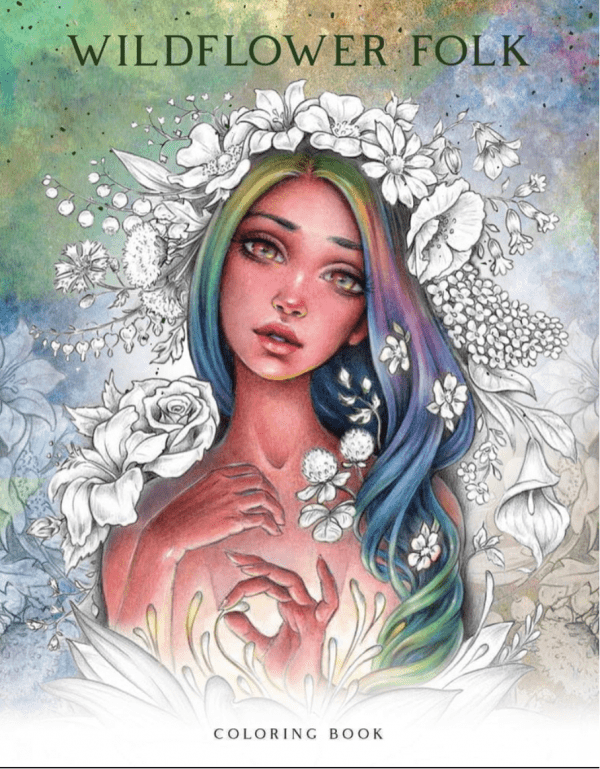 Wildflower Folk Coloring Book