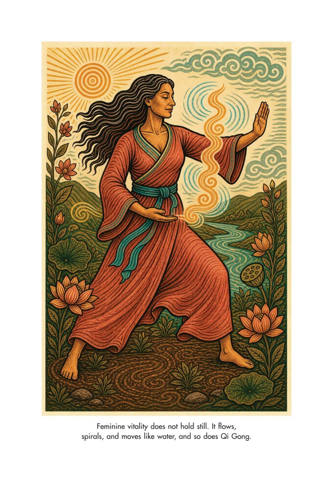 Inside illustration from The Tao of Menopause by Kelley Lila, Mantak Chia